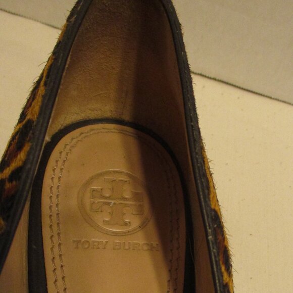 Tory Burch Woman Size 9M Brown Tan Gold Slide On Shoes - Picture 4 of 13